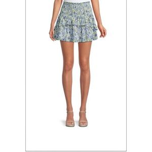 Ramy Brook Women's Blue Darla Daisy Printed Mini Skirt